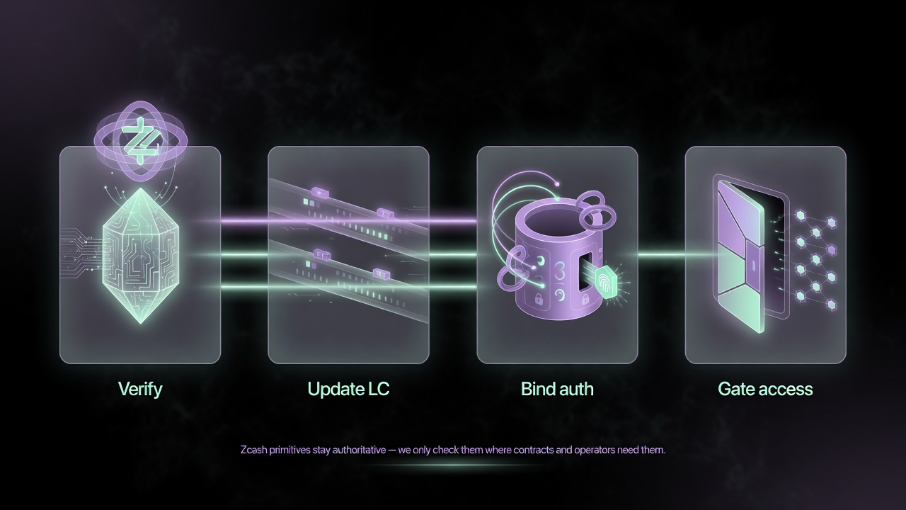 Walk the path: Verify → Update LC → Bind auth → Turnstile access